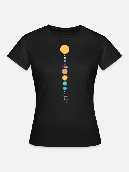 Sonnensystem - Frauen T-Shirt - Schwarz