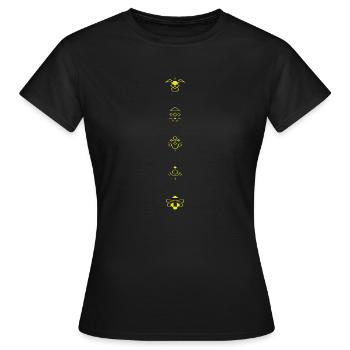 Novavarion Space Sci Fi étoiles galaxie lune planètes - T-shirt Femme - noir - Devant - AI Model Female 172 dark (172cm)