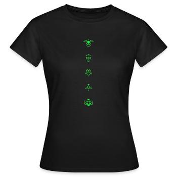 Novavarion Space Sci Fi étoiles galaxie lune planètes - T-shirt Femme - noir - Devant - AI Model Female 172 dark (172cm)