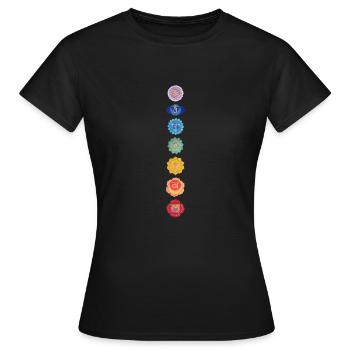 Chakra Sanskrit - T-shirt Femme - noir - Devant - AI Model Female 172 dark (172cm)