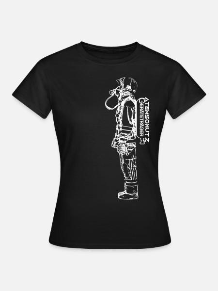 Atemschutzgeräteträger Feuerwehr WHITE - Frauen T-Shirt - Schwarz
