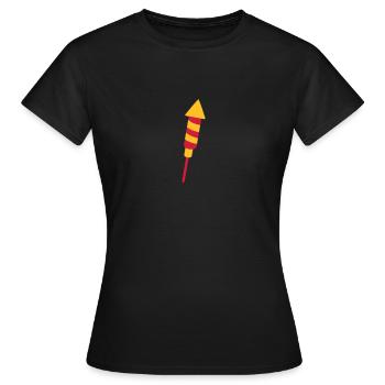 Feu d'artifice - T-shirt Femme - noir - Devant - AI Model Female 172 dark (172cm)