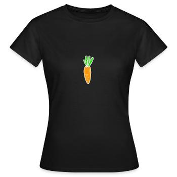 Carrote Carotte Légumes - T-shirt Femme - noir - Devant - AI Model Female 172 dark (172cm)