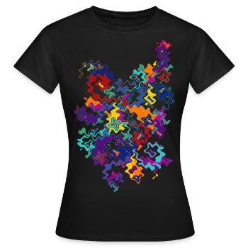 crazy waves / crazy waves - Women's T-Shirt - black - Front - AI Model Female 172 dark (172cm)