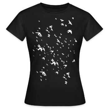 liberté liberté oiseaux oiseau voegel oiseau 2reborn w - T-shirt Femme - noir - Devant - AI Model Female 172 dark (172cm)