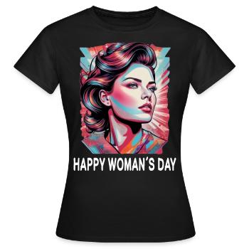 Journée internationale de la femme - T-shirt Femme - noir - Devant - AI Model Female 172 dark (172cm)