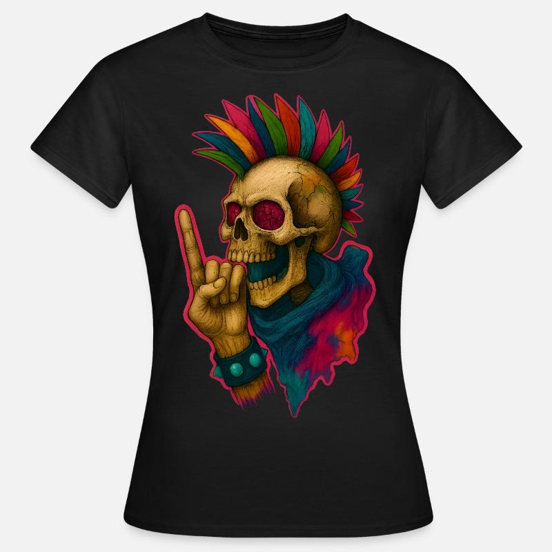 Punk Skull - Women's T-Shirt - black