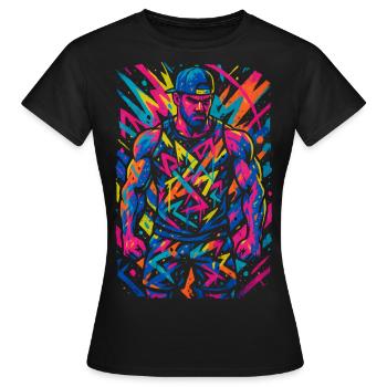 Néons - T-shirt Femme - noir - Devant - AI Model Female 172 dark (172cm)