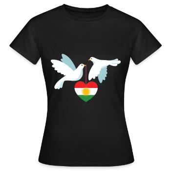 Kurdistan Kurdistan Kurdistan Kurdista Drôle - T-shirt Femme - noir - Devant - AI Model Female 172 dark (172cm)