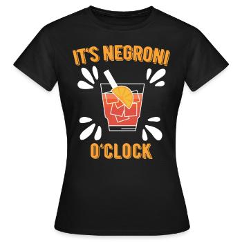 Negroni Cocktail Longdrinks Summer Alcohol Party - Frauen T-Shirt - Schwarz - Vorne - AI Model Female 172 dark (172cm)