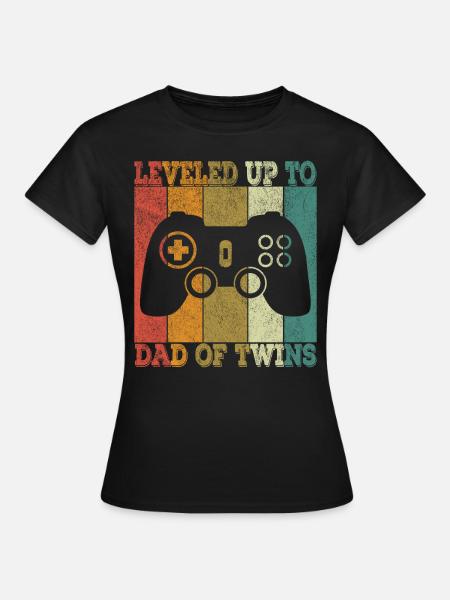 Future Dad of Twins Pregnancy Announcement 2021 - Frauen T-Shirt - Schwarz
