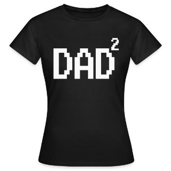 Twins Dad Père de Twins Funny Gift Papa - T-shirt Femme - noir - Devant - AI Model Female 172 dark (172cm)