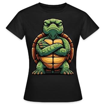 Turtle Sea Turtle Turtle - Women's T-Shirt - black - Front - AI Model Female 172 dark (172cm)