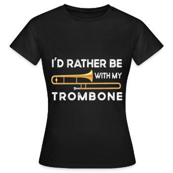 Trombone trombone trombone trombone don trombones - T-shirt Femme - noir - Devant - AI Model Female 172 dark (172cm)