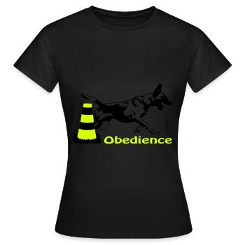 Obedience Malinois umrundet Pylon - Frauen T-Shirt - Schwarz - Vorne - AI Model Female 172 dark (172cm)