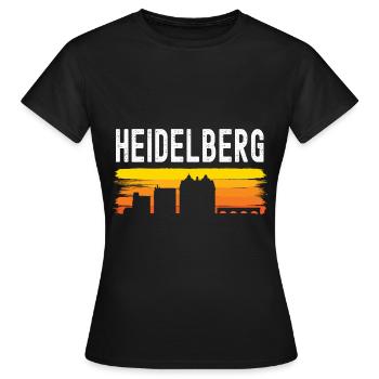 Heidelberg - Frauen T-Shirt - Schwarz - Vorne - AI Model Female 172 dark (172cm)