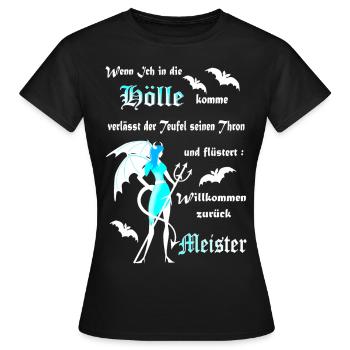 Hölle Teufel Satan Dämon gefallener Engel. - Frauen T-Shirt - Schwarz - Vorne - AI Model Female 172 dark (172cm)