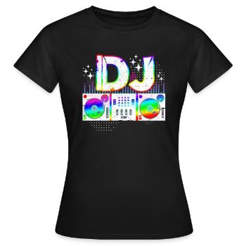 DJ Djing Discjockey Disc Jockey Party Geschenk - Frauen T-Shirt - Schwarz - Vorne - AI Model Female 172 dark (172cm)