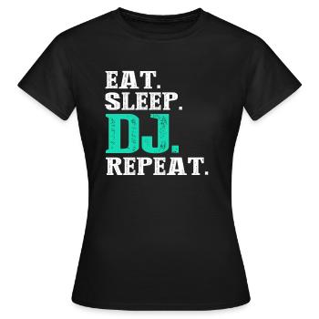 DJ - Women's T-Shirt - black - Front - AI Model Female 172 dark (172cm)
