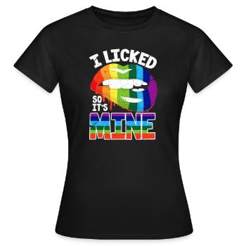 LGBT - T-shirt Femme - noir - Devant - AI Model Female 172 dark (172cm)