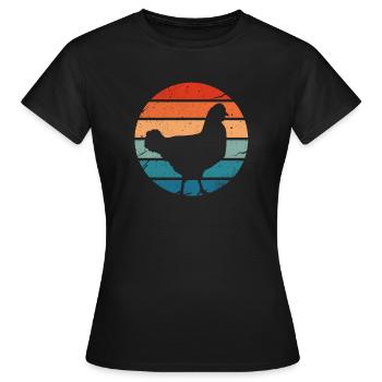 poulet - T-shirt Femme - noir - Devant - AI Model Female 172 dark (172cm)