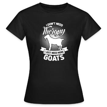 Chèvre chèvre chèvre chèvre cadeau paysan - T-shirt Femme - noir - Devant - AI Model Female 172 dark (172cm)