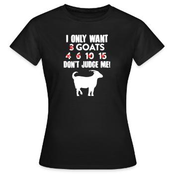 Chèvre chèvre chèvre chèvre cadeau paysan - T-shirt Femme - noir - Devant - AI Model Female 172 dark (172cm)