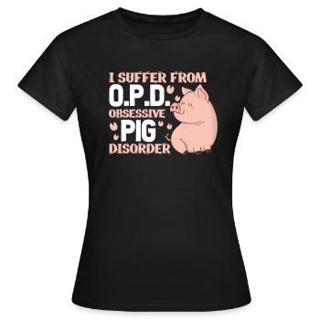 Cochon cochon cochon cochon - T-shirt Femme - noir - Devant - AI Model Female 172 dark (172cm)