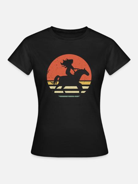 Reiterin - Frauen T-Shirt - Schwarz