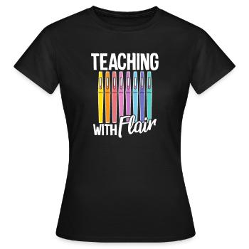Enseignant Enseignant - T-shirt Femme - noir - Devant - AI Model Female 172 dark (172cm)