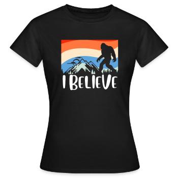 Bigfoot - T-shirt Femme - noir - Devant - AI Model Female 172 dark (172cm)