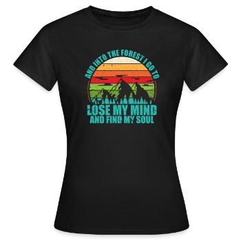 forêt - T-shirt Femme - noir - Devant - AI Model Female 172 dark (172cm)