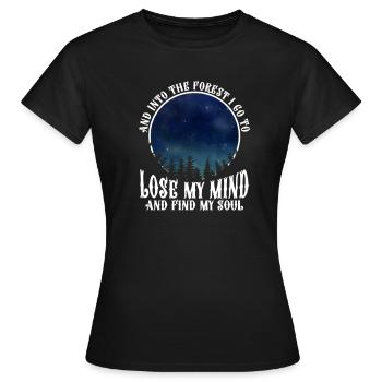 forêt - T-shirt Femme - noir - Devant - AI Model Female 172 dark (172cm)