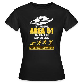 Storm Area 51 - Frauen T-Shirt - Schwarz - Vorne - AI Model Female 172 dark (172cm)