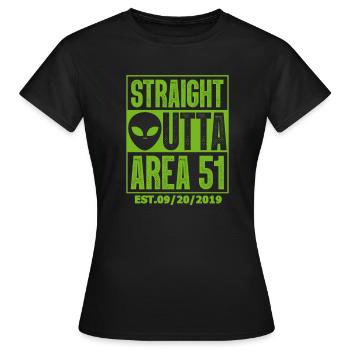 Zone de tempête 51 - T-shirt Femme - noir - Devant - AI Model Female 172 dark (172cm)