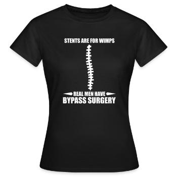 Opération Bypass Surgery Physio OP Gift - T-shirt Femme - noir - Devant - AI Model Female 172 dark (172cm)