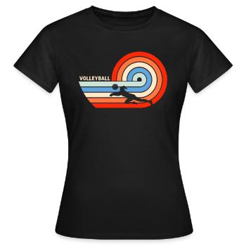 Volleyball - Frauen T-Shirt - Schwarz - Vorne - AI Model Female 172 dark (172cm)