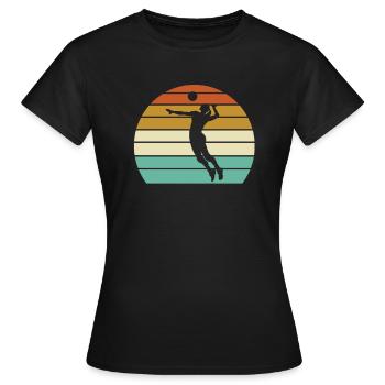 Volleyball Retro - Women's T-Shirt - black - Front - AI Model Female 172 dark (172cm)