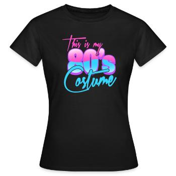 80er - Frauen T-Shirt - Schwarz - Vorne - AI Model Female 172 dark (172cm)