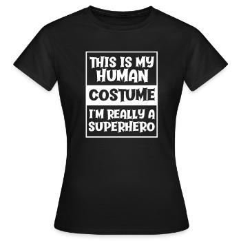 Halloween superhero superhero costume gift - Women's T-Shirt - black - Front - AI Model Female 172 dark (172cm)