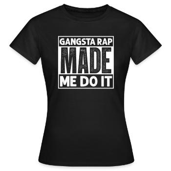 Gangsta rap - T-shirt Femme - noir - Devant - AI Model Female 172 dark (172cm)