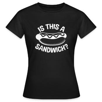 Hot Dog - T-shirt Femme - noir - Devant - AI Model Female 172 dark (172cm)