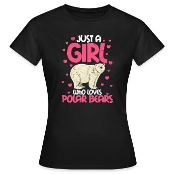 Ours polaire Fille Polaire Ours Polaire Ours Cadeau - T-shirt Femme - noir - Devant - AI Model Female 172 dark (172cm)
