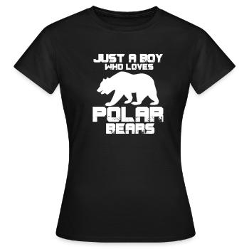 Ours polaire Boy Polaire Ours Polaire Ours Ours Cadeau - T-shirt Femme - noir - Devant - AI Model Female 172 dark (172cm)