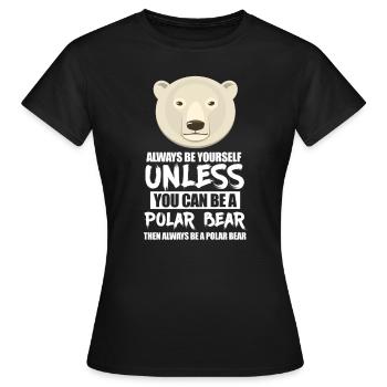 Ours Polaire Ours Polaire Ours Polaire Ours Arctique Cadeau - T-shirt Femme - noir - Devant - AI Model Female 172 dark (172cm)