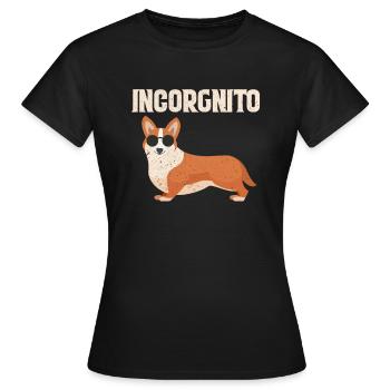 Corgi Wales Hund Welsh Corgi Pembroke Geschenk - Frauen T-Shirt - Schwarz - Vorne - AI Model Female 172 dark (172cm)