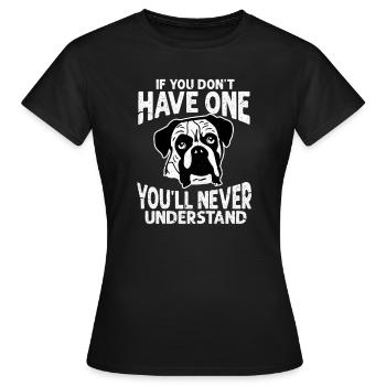 Deutscher Boxer - Frauen T-Shirt - Schwarz - Vorne - AI Model Female 172 dark (172cm)