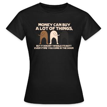 Amour des chiens - T-shirt Femme - noir - Devant - AI Model Female 172 dark (172cm)