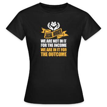 Assistant social Assistant social Éducateur social - T-shirt Femme - noir - Devant - AI Model Female 172 dark (172cm)