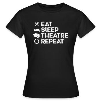 théâtre - T-shirt Femme - noir - Devant - AI Model Female 172 dark (172cm)